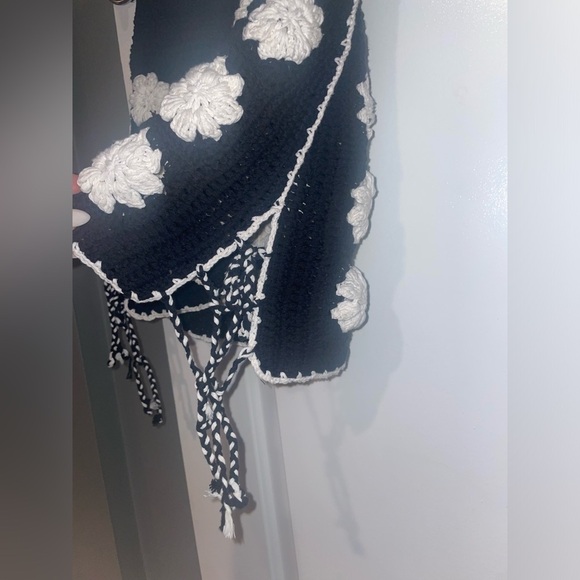 New!Tach Cassia Nazarene Black & White Granny Square Crochet Vest & Skirt Set🖤XS - Picture 16 of 16